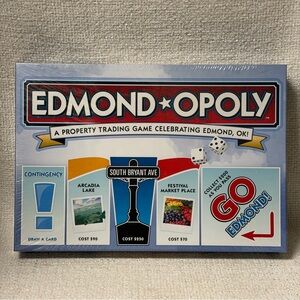 NEW Edmond-Opoly City of Edmond Oklahoma OK
Monopoly Board Game by
USAopoly